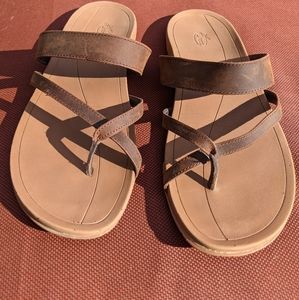 Chaco Lost Coast Leather Cognac Women's 9